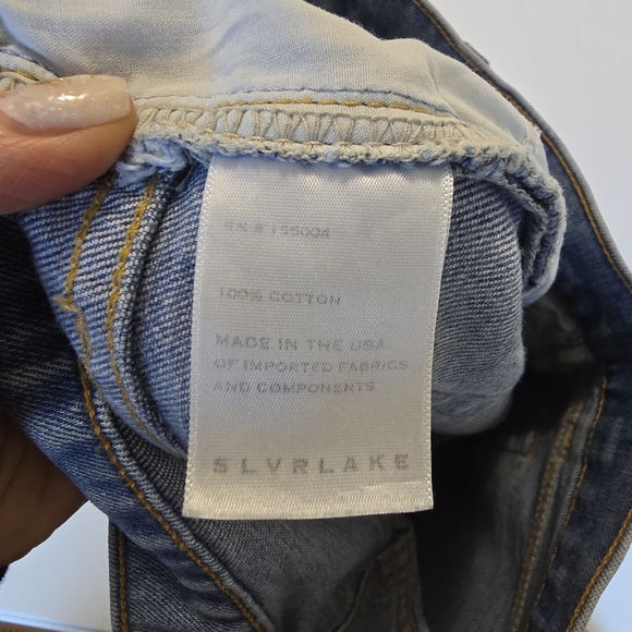 SLVRLAKE London High-rise Straight-leg Organic Jeans Blue Women's 28 - Picture 11 of 13